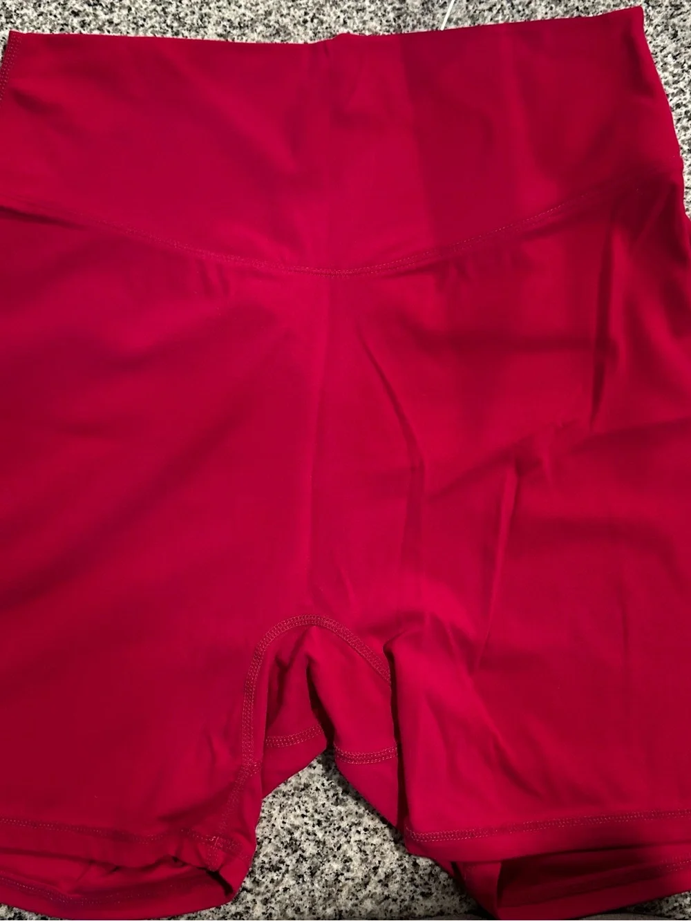 High-Rise Women's Bike Shorts in Vibrant Red